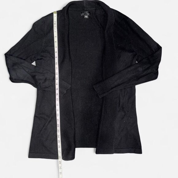 Black Shawl Collar Knit Cardigan - Picture 6 of 6